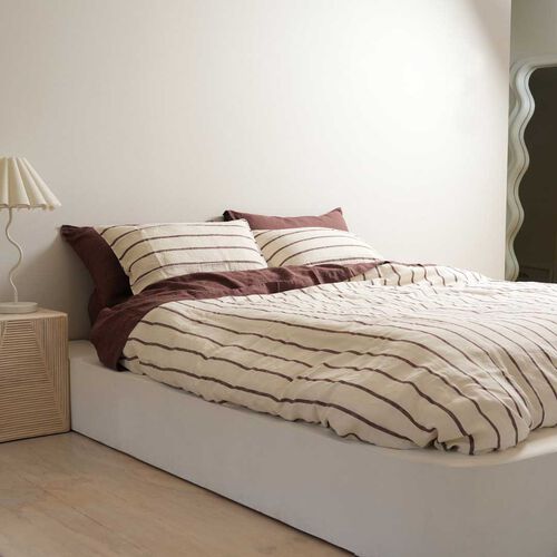 Home Lab 100% French Flax Linen Duvet Cover Set